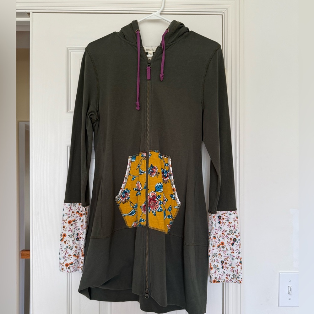 Matilda Jane - Floral Patchwork Hooded Tunic Jacket